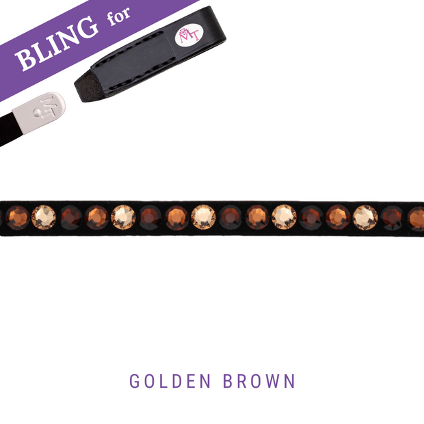 Golden Brown Stirnband Bling Classic