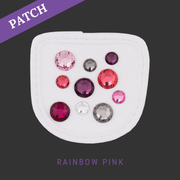 Rainbow Pink Reithandschuh Patch weiß
